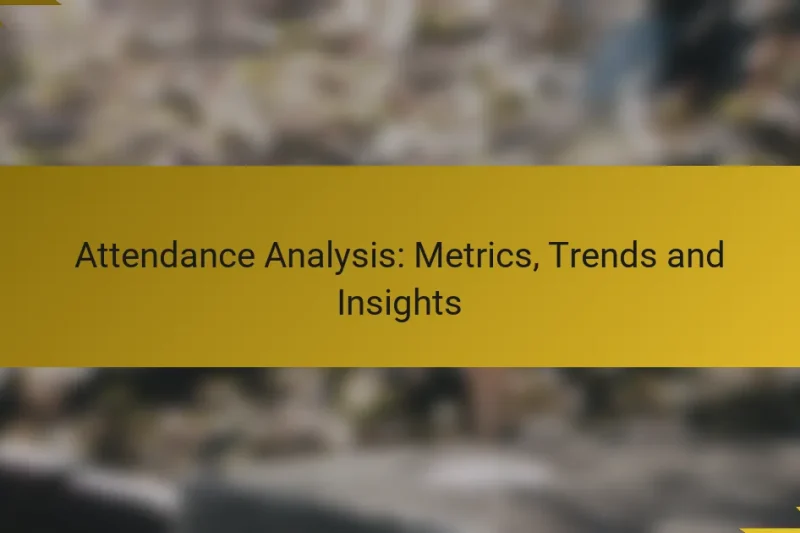 Attendance Analysis: Metrics, Trends and Insights