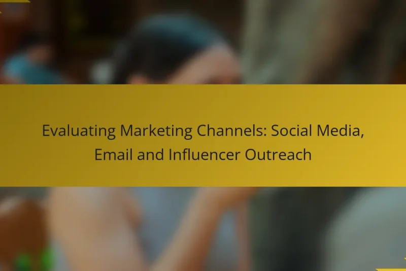 Evaluating Marketing Channels: Social Media, Email and Influencer Outreach