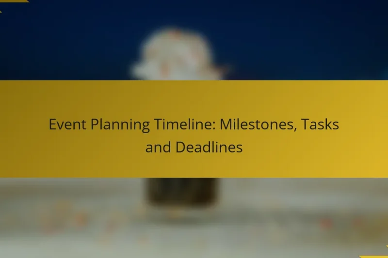Event Planning Timeline: Milestones, Tasks and Deadlines