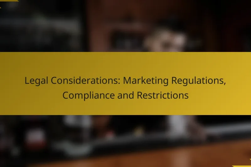 Legal Considerations: Marketing Regulations, Compliance and Restrictions