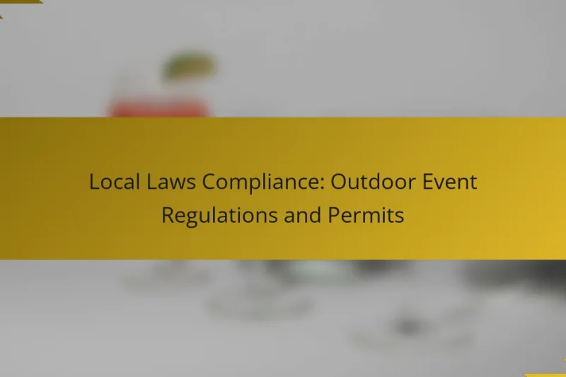 Local Laws Compliance: Outdoor Event Regulations and Permits