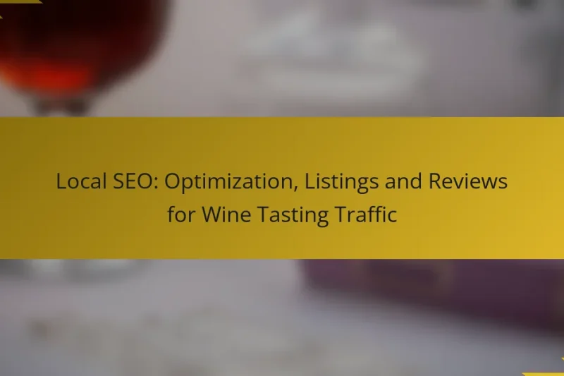 Local SEO: Optimization, Listings and Reviews for Wine Tasting Traffic