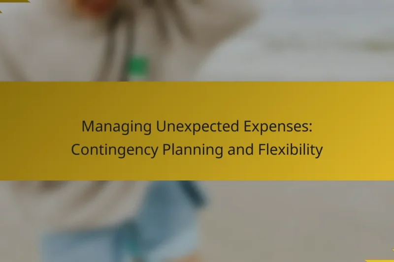 Managing Unexpected Expenses: Contingency Planning and Flexibility