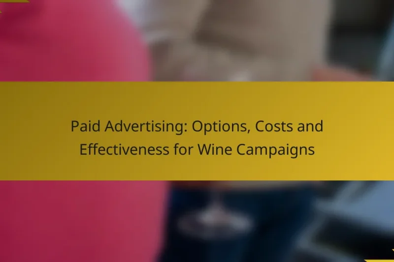 Paid Advertising: Options, Costs and Effectiveness for Wine Campaigns