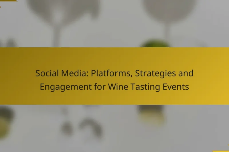 Social Media: Platforms, Strategies and Engagement for Wine Tasting Events
