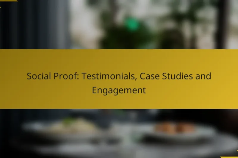 Social Proof: Testimonials, Case Studies and Engagement