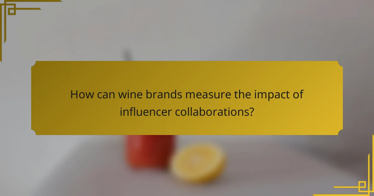 How can wine brands measure the impact of influencer collaborations?